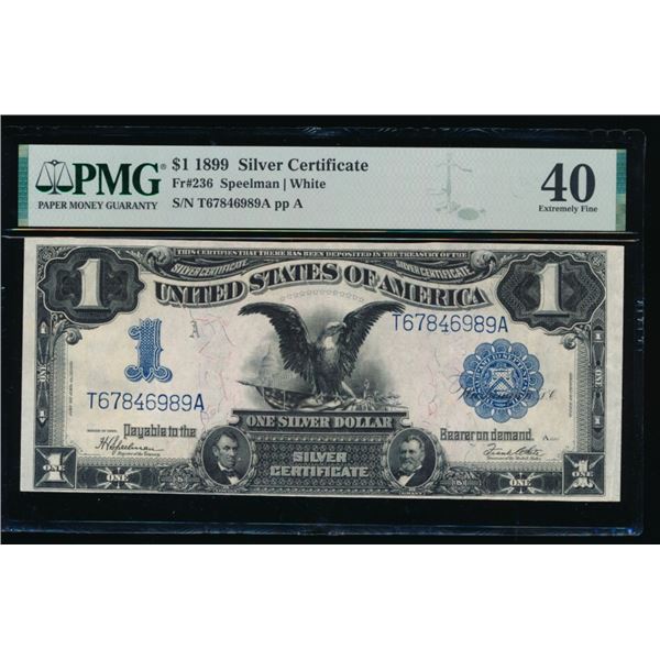 1899 $1 Black Eagle Silver Certificate PMG 40