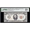 1934A $20 Hawaii FRN PMG 25