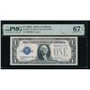 1928A $1 Low Serial Silver Certificate PMG 67EPQ