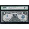 1899 $1 Black Eagle Silver Certificate PMG 64