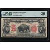 1901 $10 Bison Legal Tender Note PMG 20