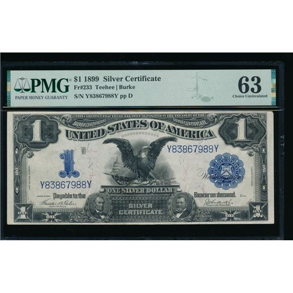 1899 $1 Black Eagle Silver Certificate PMG 63