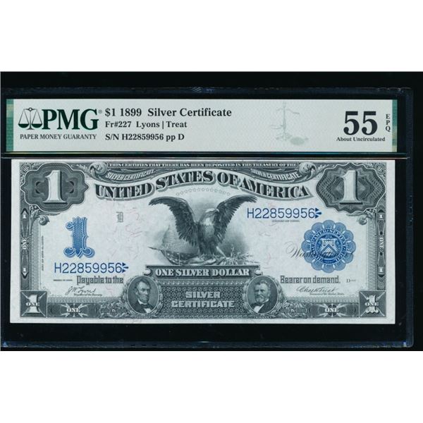 1899 $1 Black Eagle Silver Certificate PMG 55EPQ
