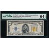 1934A $5 N Africa Silver Certificate PMG 64EPQ