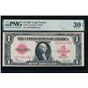 1923 $1 Red Seal Legal Tender Note PMG 30EPQ
