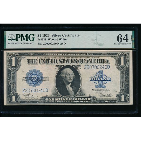 1923 $1 Silver Certificate PMG 64EPQ