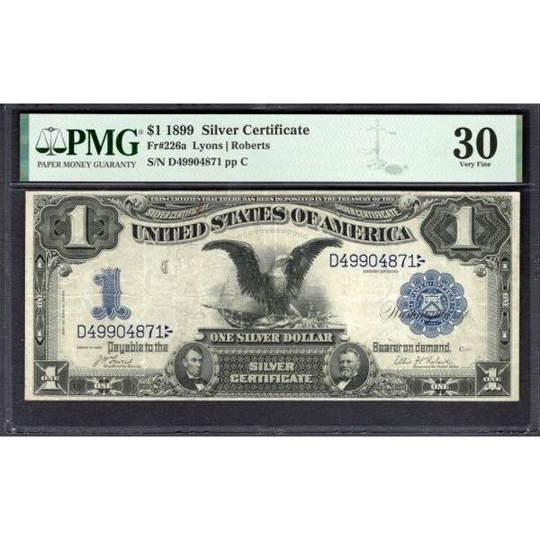 1899 $1 Black Eagle Silver Certificate PMG 30