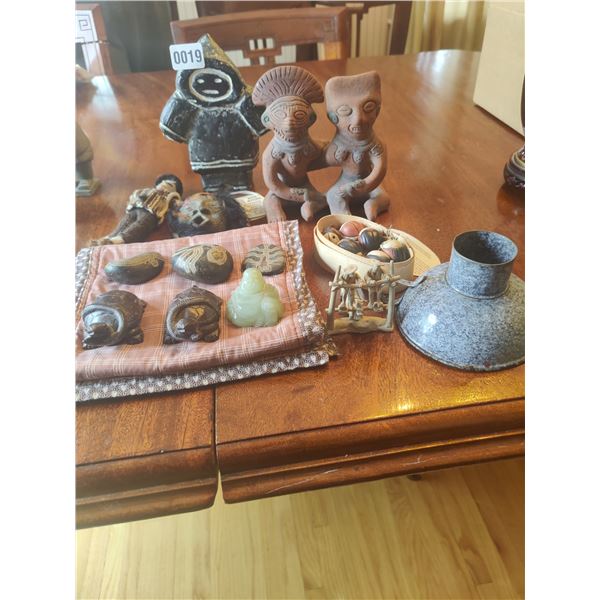 Assorted Aztec, Indigenous and Asian Style Art