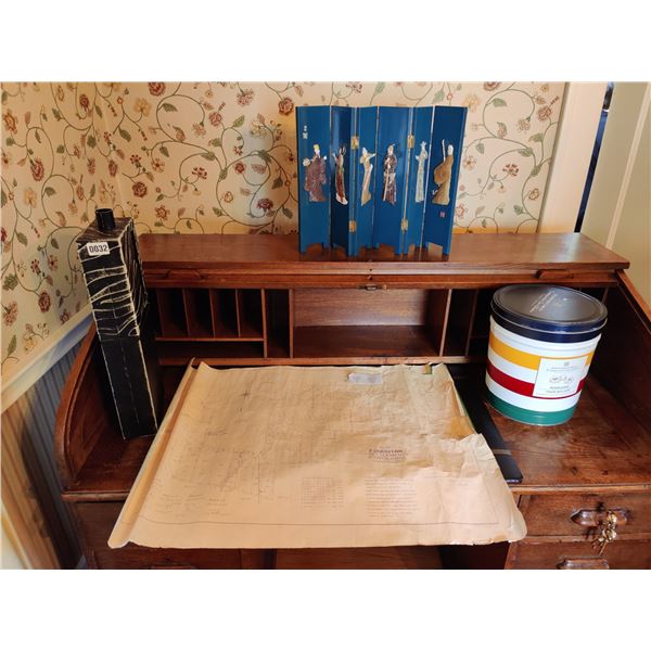 Antique Edmonton Plans (1904) , Hudson's Bay Tin, Vase & Asian Style Decoration