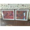 Image 1 : Set of 2 Africa Style Quilted Artworks - Molas