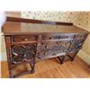 Image 2 : Antique Buffet Cabinet With Beautiful Wood Detailing