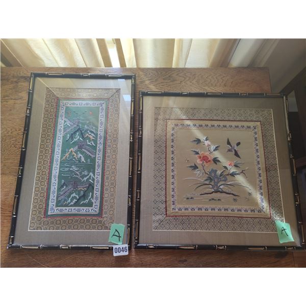 Set of 2 Embroidered Pictures