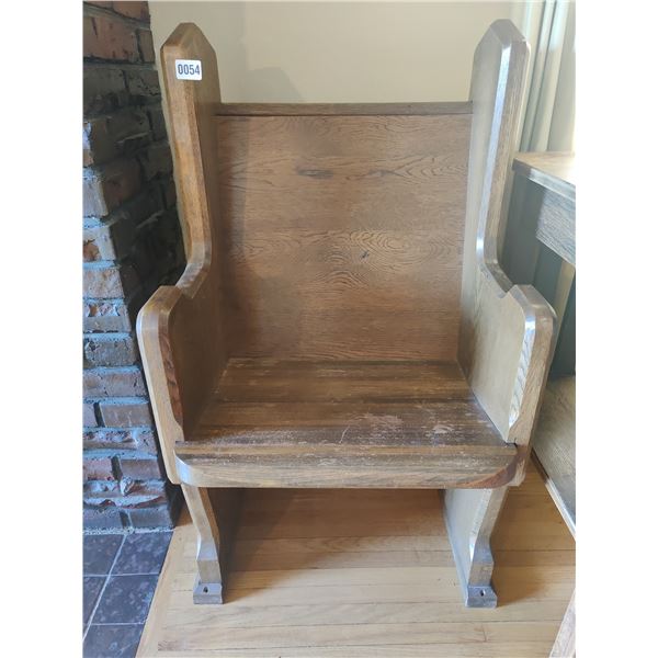 Antique Pew Chair