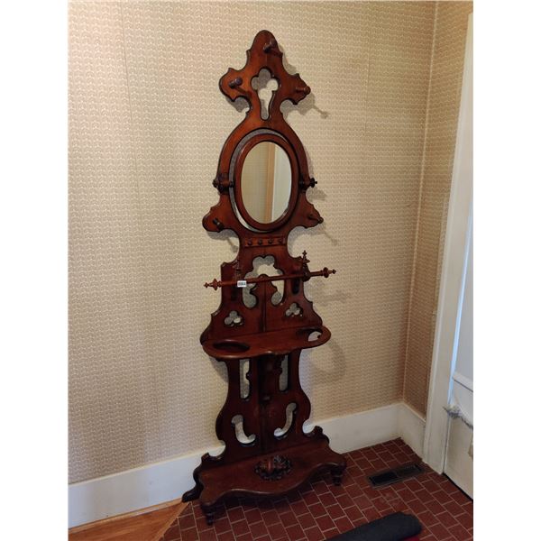 Antique Victorian Hall Stand with Mirror