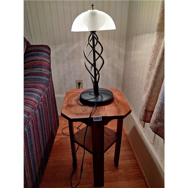 Side Table with Table Lamp