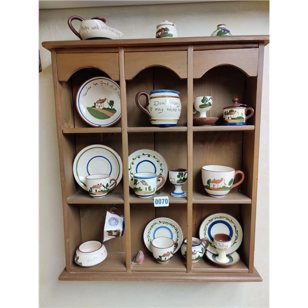 Wall Cabinet with assorted Torquay Cottageware