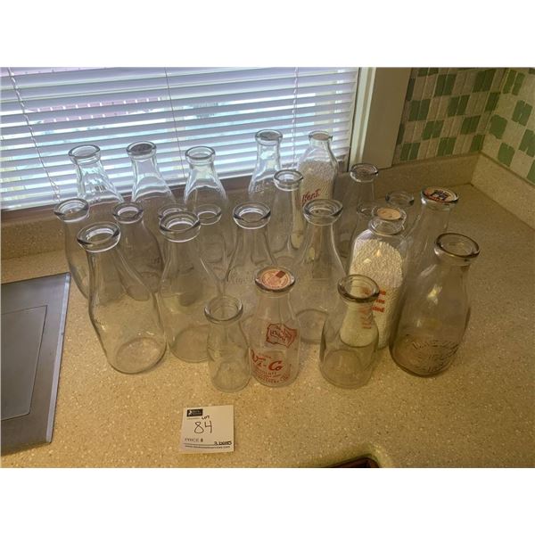 Collection of 25 Antique Ontario Milk Bottles