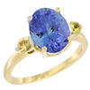 2.63 CTW Tanzanite & Yellow Sapphire Ring 14K Yellow Gold - REF-63N7Y