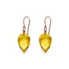 Image 1 : Genuine 19 ctw Citrine Earrings 14KT Rose Gold - REF-28X4M