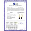 Image 2 : Genuine 8 ctw Sapphire Earrings 14KT Yellow Gold - REF-47T4A