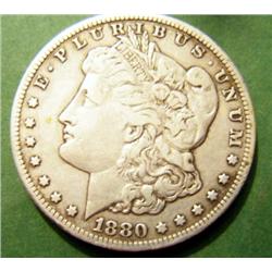 1880-CC Morgan Silver Dollar. 