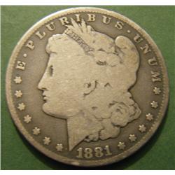 1881-CC Morgan Silver Dollar