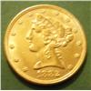 Image 1 : 1882 $5 Gold Liberty Coin