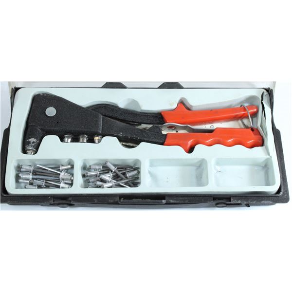 CASE W/ RIVETER AND RIVETS
