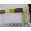 Image 2 : 91cm CANE WITH IVORY HANDLE, WOODEN SHAFT & HALLMARKED SILVER WRAP