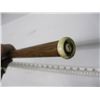 Image 2 : WOOD SHAFT CANE WITH IVORY RING, 83cm