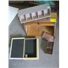 Image 2 : WOODEN BREADBOX & 3 SMALLER BOXES