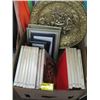 Image 1 : MISC. COOKBOOKS, FRAMED PICTURES, BRASS PLATE