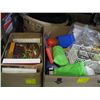 Image 1 : 2 BOXES OF MISC. COOKBOOKS, WICKER BASKET, ETC.