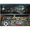 Image 2 : TOOLBOX WITH ASST. AIR FITTINGS, AIR DRILL, BLOWERS, ETC.