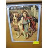 Image 1 : METAL PICTURE OF GIRL & DOG