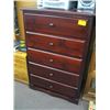 Image 1 : 5 DRAWER PINE CHEST OF DRAWERS
