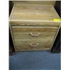 Image 1 : 2 DRAWER WOOD FINISH NIGHTSTAND