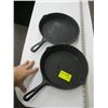 Image 1 : 2 10 1/2" CAST IRON FRY PANS