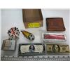 Image 1 : ASST. BELT BUCKLES, FLASK, WALLET, ETC.