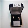 Image 2 : SET OF PEARL EARRINGS WITH 10KT GOLD LEAF