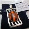 Image 1 : SILVER .925 PENDANT WITH AMBER STONE