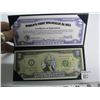 Image 1 : WORLD'S FIRST HOLOGRAM $2 BILL, AMERCIAN, WITH CERTIFICATE OF AUTHENTICITY FROM THE MORGAN MINT