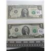 Image 1 : AMERICAN $2 BILL & AMERICAN $1 BILL