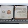 Image 2 : 60TH ANNIVERSARY VDAY COIN SET, BRONZE LG. COIN & A SILVER NICKLE