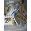 Image 2 : BOX OF ASST. CANDLES, EASEL, PAINTING CANVASSES, ETC.
