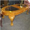 Image 2 : COFFEE TABLE WITH BALL & CLAW FEET & GLASS INSERTS