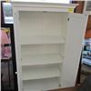 Image 2 : 2 DOOR WHITE STORAGE CABINET.