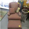 Image 2 : WINGBACK CHAIR WITH MATCHING FOOTSTOOL