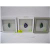 Image 1 : 3 FRAMED POLISHED STONES