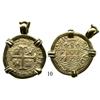 Image 1 : Lima, Peru, cob 8 escudos, 1712M, mounted in 18K yellow-gold pendant.